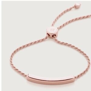 Monica Vinader Rose Gold Vermeil Linear Chain Bracelet Adjustable